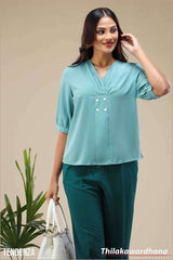 Tendenza Cloudline Button Top