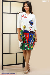 Aura Dreamland Printed Dress