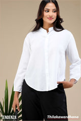 Tendenza Chinese Collared Long Sleeve Shirt