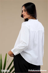 Tendenza Chinese Collared Long Sleeve Shirt