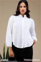 Tendenza Chinese Collared Long Sleeve Shirt
