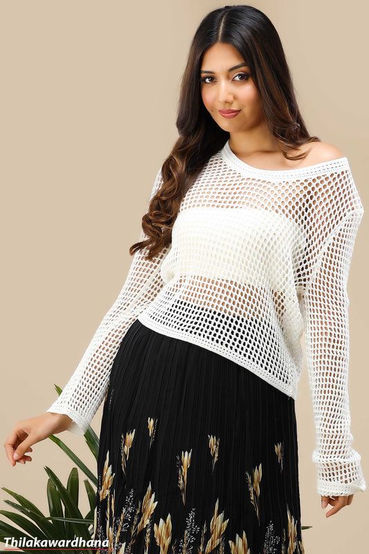 Featherlight Mesh Top - Free Size