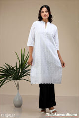 Aura Embroidered Kurtha Top