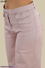 High Waist Rose Dust Relaxed Fit Jean