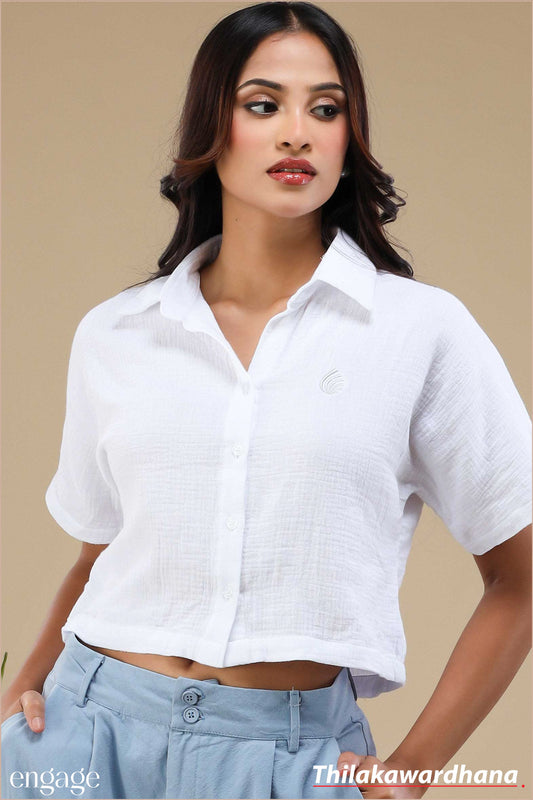 Engage Short Sleeve Comfy Crop Top