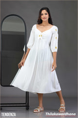 Tendenza Puff Sleeve Cinderella Dress