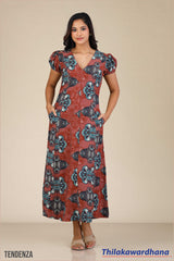 Tendenza Wavy Maxi Dress