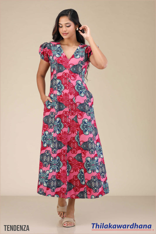 Tendenza Wavy Maxi Dress