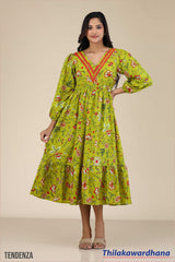 Tendenza Floral Print Lace Dress
