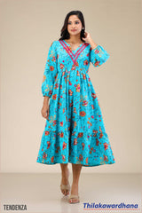 Tendenza Floral Print Lace Dress