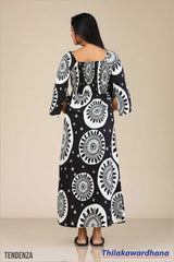 Tendenza V Neck Detailed Maxi Dress