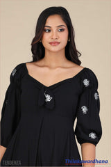 Tendenza Puff Sleeve Cinderella Dress