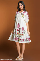 Ruby Floral Grace Embroidered Dress