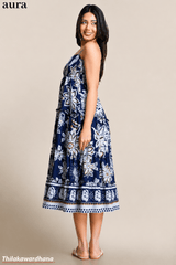 Aura Strappy Printed Smock Detailed Dress