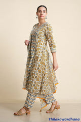 Printed 3Pcs Kurtha Set