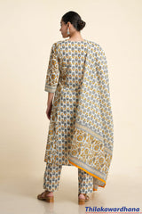 Printed 3Pcs Kurtha Set