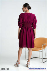 Aura Smocked Waist Puff Sleeve Dress