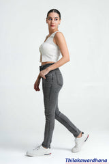 Mid Waist Light Washed Jean