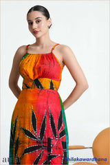 Aura Strappy Batik Dress