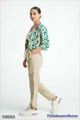 Tendenza Lapel Collar Linen Top
