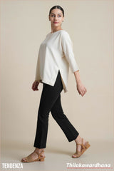 Tendenza Asymmetrical Linen Tunic Top