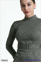 Tendenza Turtle Neck Bodycon Dress