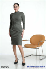 Tendenza Turtle Neck Bodycon Dress