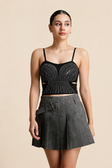 Crystal Embellished Cami Top - Free Size