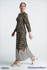 Tendenza Boho Long Sleeve Maxi Dress