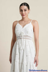 Elegant Ivory Heritage Maxi Dress