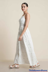 Elegant Ivory Heritage Maxi Dress