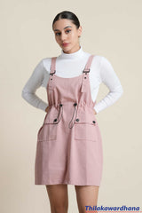 Blush Utility Dungaree Dress