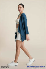 Tendenza Asymmetrical Long Sleeve Cardigan