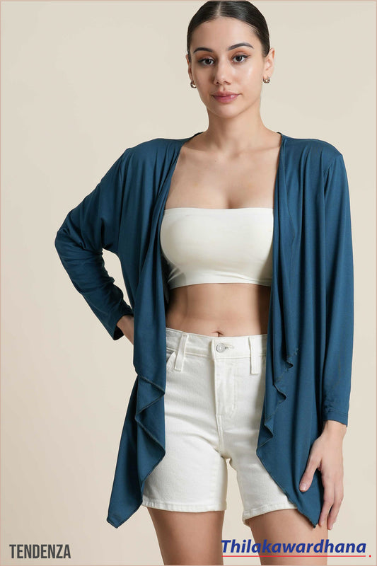 Tendenza Asymmetrical Long Sleeve Cardigan