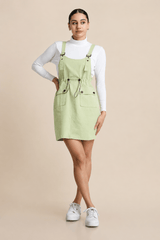 Blush Utility Dungaree Dress