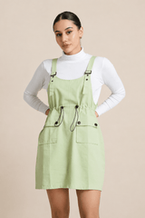 Blush Utility Dungaree Dress