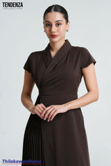 Tendenza Pleated Maxi Dress