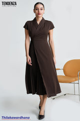 Tendenza Pleated Maxi Dress