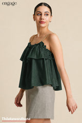 Engage Chain Strap Layered Top