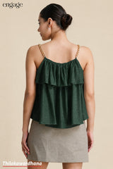 Engage Chain Strap Layered Top
