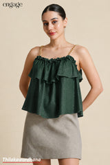 Engage Chain Strap Layered Top