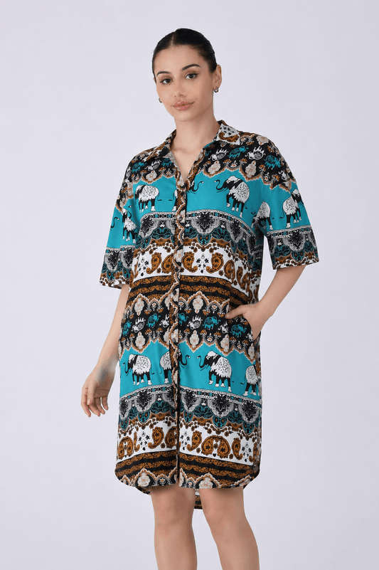 Aura Turquoise Trail Dress
