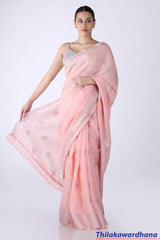 Printed Linen Cotton Saree