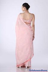 Printed Linen Cotton Saree