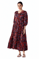 Aura Paisley Charm Maxi Dress
