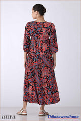 Aura Paisley Charm Maxi Dress