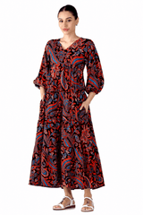 Aura Paisley Charm Maxi Dress