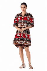 Aura Crimson Trail Dress