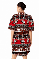 Aura Crimson Trail Dress