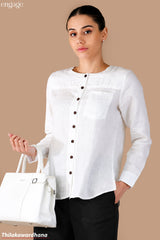 Engage Long Sleeve Linen Top